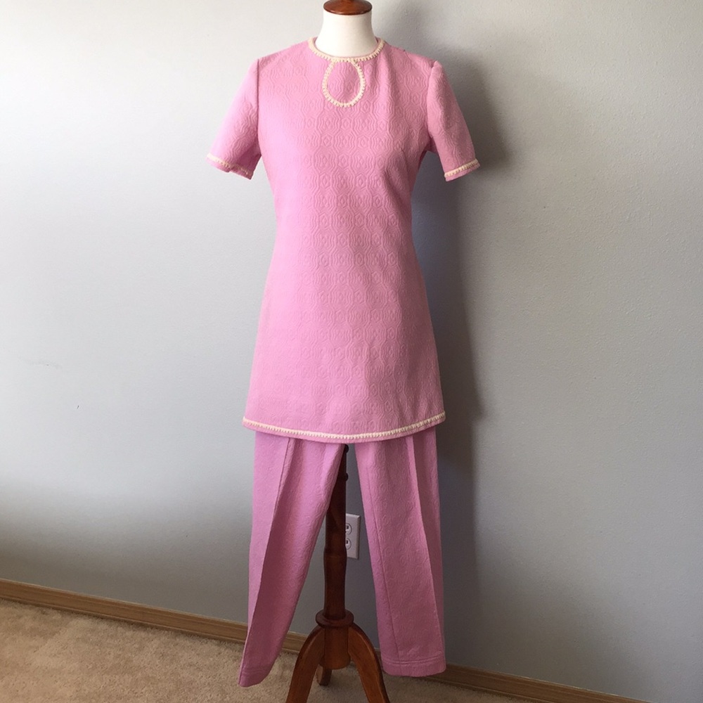 1960’s vintage lilac mini dress & pant handmade